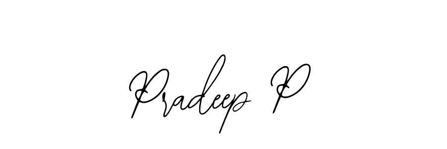 Design your own signature with our free online signature maker. With this signature software, you can create a handwritten (Bearetta-2O07w) signature for name Pradeep P. Pradeep P signature style 12 images and pictures png