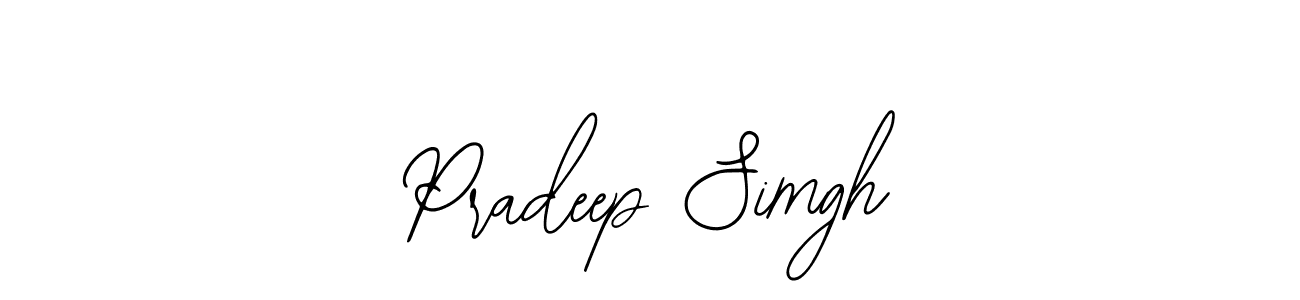The best way (Bearetta-2O07w) to make a short signature is to pick only two or three words in your name. The name Pradeep Simgh include a total of six letters. For converting this name. Pradeep Simgh signature style 12 images and pictures png