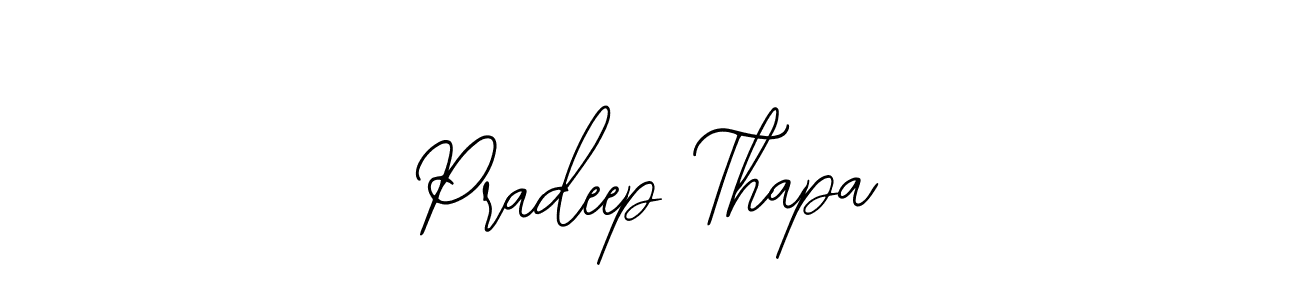 You should practise on your own different ways (Bearetta-2O07w) to write your name (Pradeep Thapa) in signature. don't let someone else do it for you. Pradeep Thapa signature style 12 images and pictures png