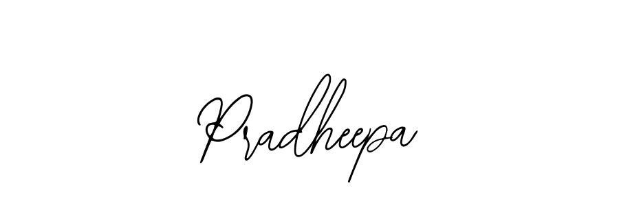 How to make Pradheepa name signature. Use Bearetta-2O07w style for creating short signs online. This is the latest handwritten sign. Pradheepa signature style 12 images and pictures png