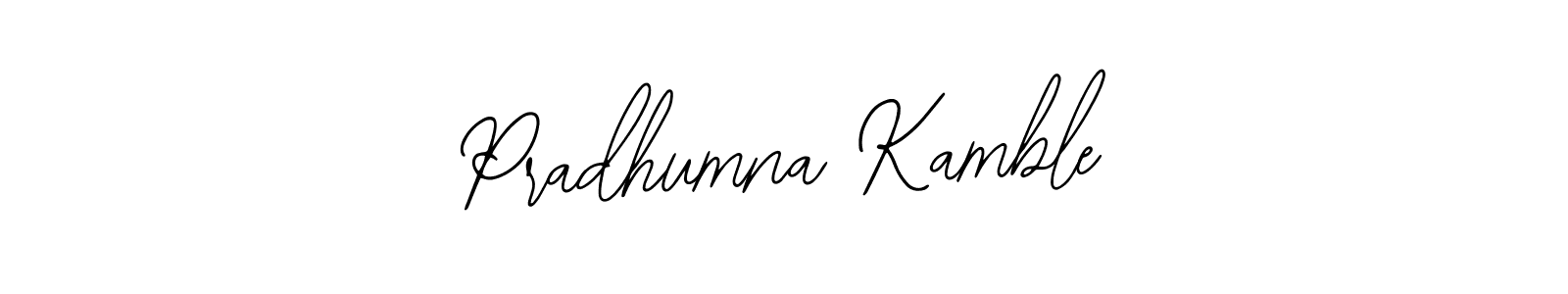 Use a signature maker to create a handwritten signature online. With this signature software, you can design (Bearetta-2O07w) your own signature for name Pradhumna Kamble. Pradhumna Kamble signature style 12 images and pictures png