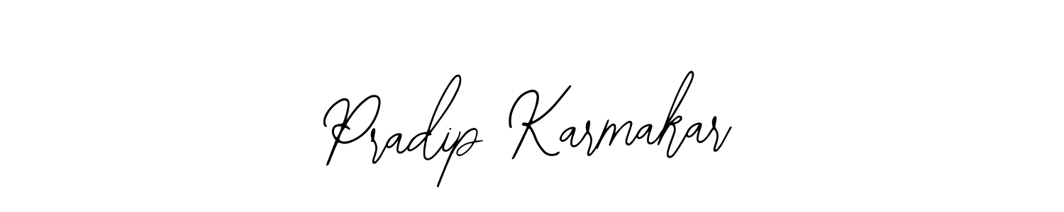 You should practise on your own different ways (Bearetta-2O07w) to write your name (Pradip Karmakar) in signature. don't let someone else do it for you. Pradip Karmakar signature style 12 images and pictures png