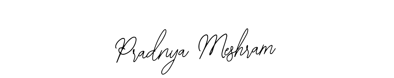 How to make Pradnya Meshram name signature. Use Bearetta-2O07w style for creating short signs online. This is the latest handwritten sign. Pradnya Meshram signature style 12 images and pictures png