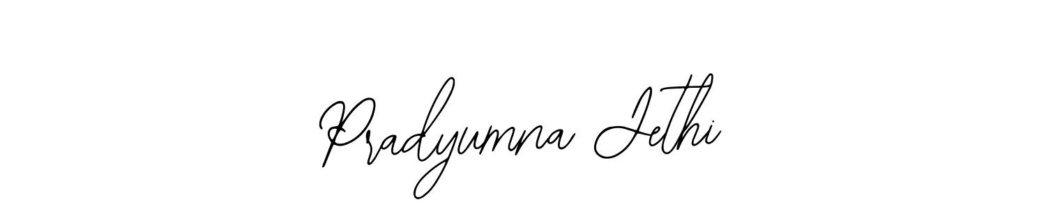 How to make Pradyumna Jethi name signature. Use Bearetta-2O07w style for creating short signs online. This is the latest handwritten sign. Pradyumna Jethi signature style 12 images and pictures png