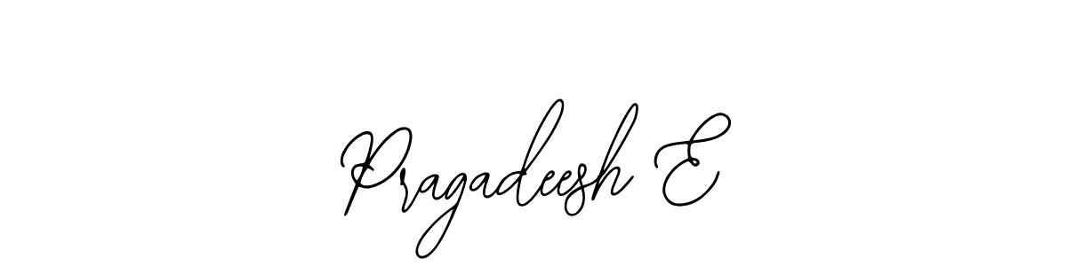 if you are searching for the best signature style for your name Pragadeesh E. so please give up your signature search. here we have designed multiple signature styles  using Bearetta-2O07w. Pragadeesh E signature style 12 images and pictures png