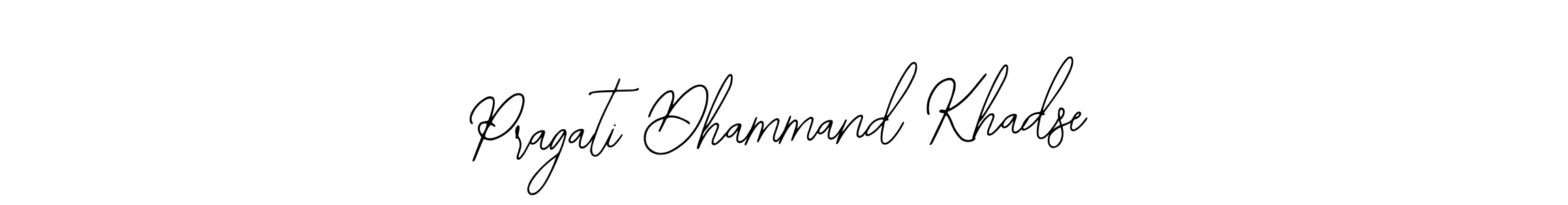 Use a signature maker to create a handwritten signature online. With this signature software, you can design (Bearetta-2O07w) your own signature for name Pragati Dhammand Khadse. Pragati Dhammand Khadse signature style 12 images and pictures png