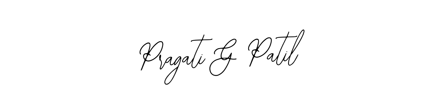The best way (Bearetta-2O07w) to make a short signature is to pick only two or three words in your name. The name Pragati G Patil include a total of six letters. For converting this name. Pragati G Patil signature style 12 images and pictures png