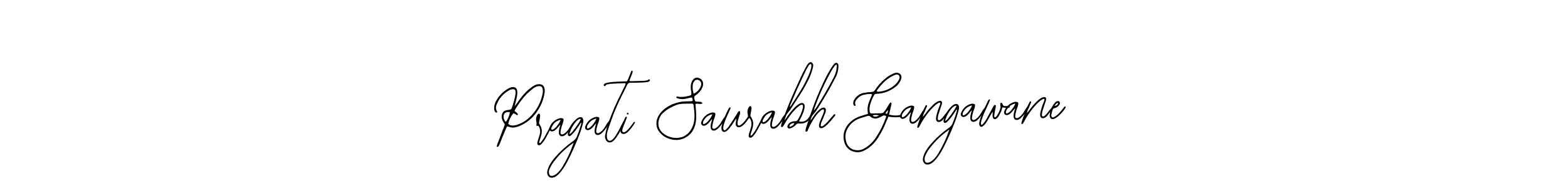 Also You can easily find your signature by using the search form. We will create Pragati Saurabh Gangawane name handwritten signature images for you free of cost using Bearetta-2O07w sign style. Pragati Saurabh Gangawane signature style 12 images and pictures png