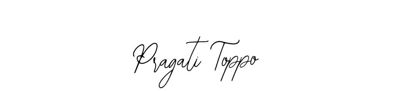 It looks lik you need a new signature style for name Pragati Toppo. Design unique handwritten (Bearetta-2O07w) signature with our free signature maker in just a few clicks. Pragati Toppo signature style 12 images and pictures png