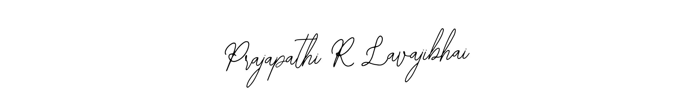 The best way (Bearetta-2O07w) to make a short signature is to pick only two or three words in your name. The name Prajapathi R Lavajibhai include a total of six letters. For converting this name. Prajapathi R Lavajibhai signature style 12 images and pictures png