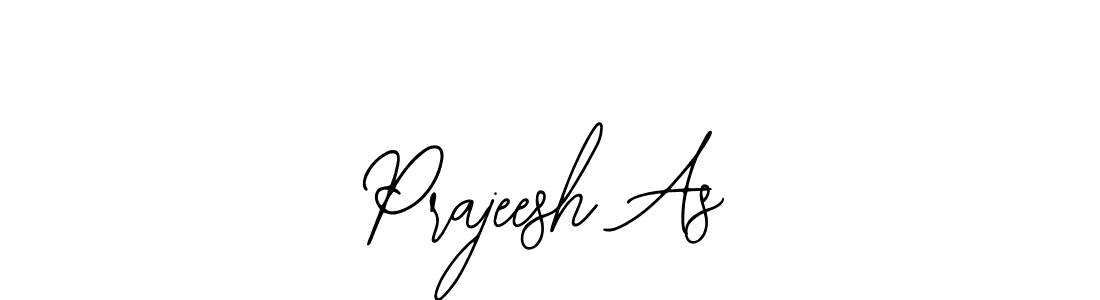 The best way (Bearetta-2O07w) to make a short signature is to pick only two or three words in your name. The name Prajeesh As include a total of six letters. For converting this name. Prajeesh As signature style 12 images and pictures png