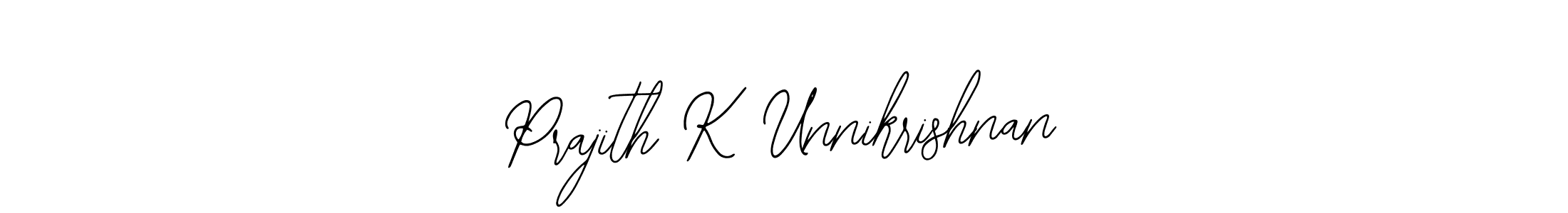 Design your own signature with our free online signature maker. With this signature software, you can create a handwritten (Bearetta-2O07w) signature for name Prajith K Unnikrishnan. Prajith K Unnikrishnan signature style 12 images and pictures png
