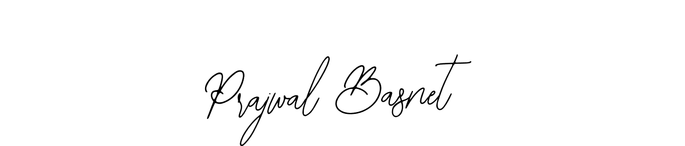 How to make Prajwal Basnet name signature. Use Bearetta-2O07w style for creating short signs online. This is the latest handwritten sign. Prajwal Basnet signature style 12 images and pictures png