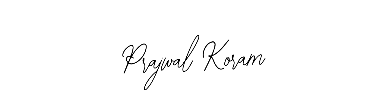 if you are searching for the best signature style for your name Prajwal Koram. so please give up your signature search. here we have designed multiple signature styles  using Bearetta-2O07w. Prajwal Koram signature style 12 images and pictures png