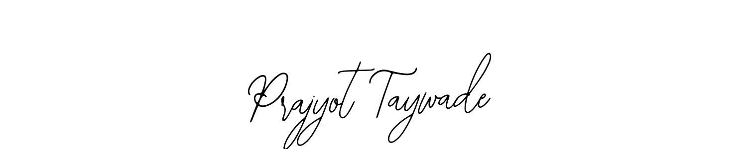 The best way (Bearetta-2O07w) to make a short signature is to pick only two or three words in your name. The name Prajyot Taywade include a total of six letters. For converting this name. Prajyot Taywade signature style 12 images and pictures png