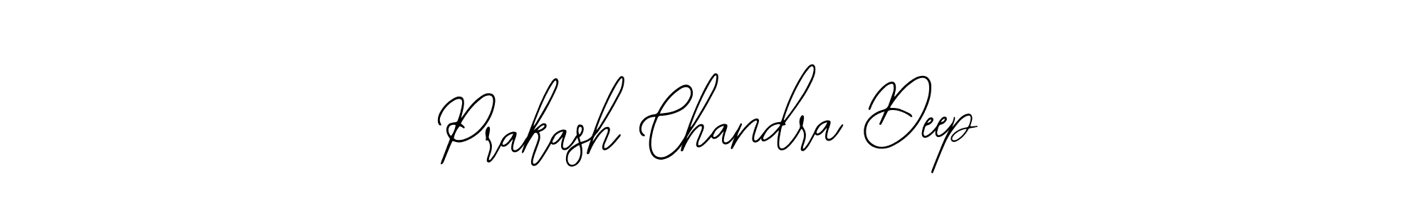 The best way (Bearetta-2O07w) to make a short signature is to pick only two or three words in your name. The name Prakash Chandra Deep include a total of six letters. For converting this name. Prakash Chandra Deep signature style 12 images and pictures png