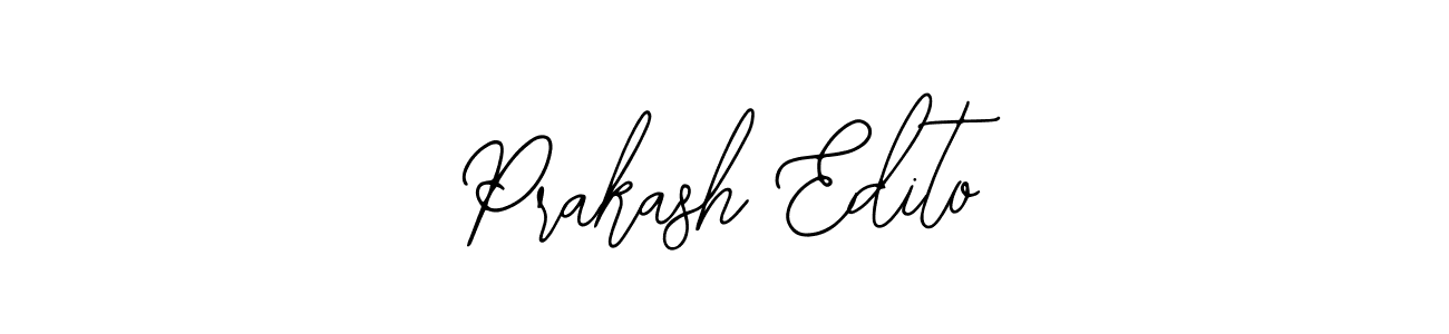 The best way (Bearetta-2O07w) to make a short signature is to pick only two or three words in your name. The name Prakash Edito include a total of six letters. For converting this name. Prakash Edito signature style 12 images and pictures png
