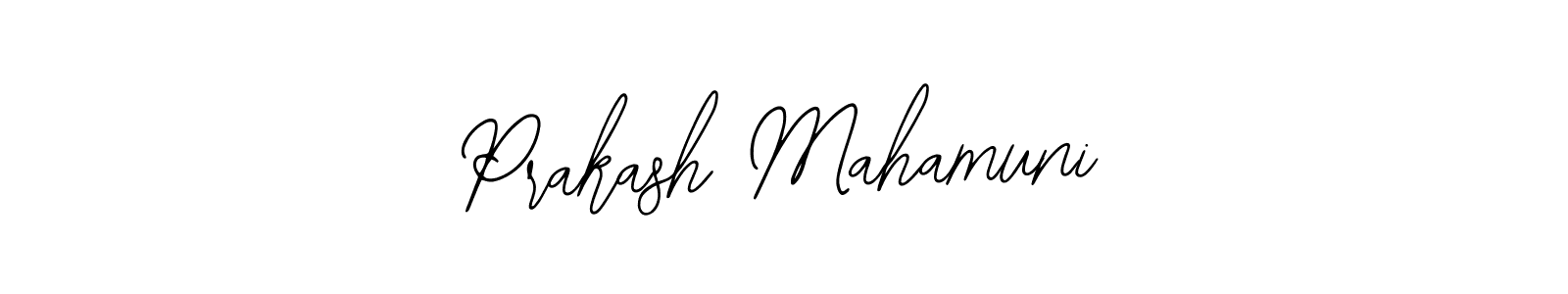 How to make Prakash Mahamuni name signature. Use Bearetta-2O07w style for creating short signs online. This is the latest handwritten sign. Prakash Mahamuni signature style 12 images and pictures png
