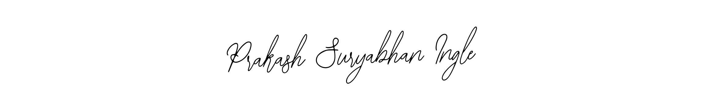 Bearetta-2O07w is a professional signature style that is perfect for those who want to add a touch of class to their signature. It is also a great choice for those who want to make their signature more unique. Get Prakash Suryabhan Ingle name to fancy signature for free. Prakash Suryabhan Ingle signature style 12 images and pictures png