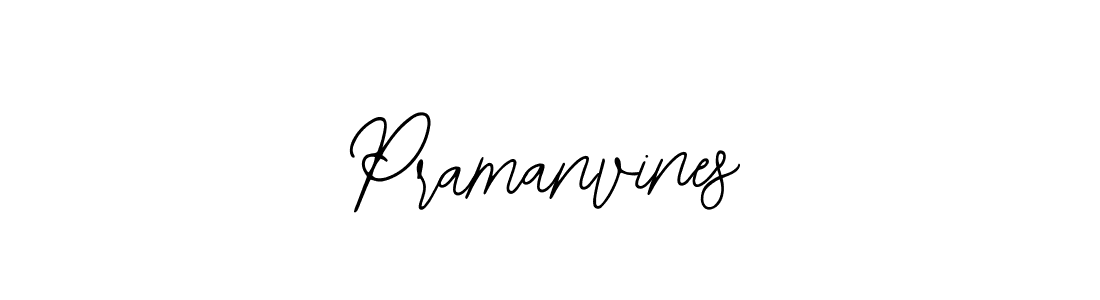 Design your own signature with our free online signature maker. With this signature software, you can create a handwritten (Bearetta-2O07w) signature for name Pramanvines. Pramanvines signature style 12 images and pictures png