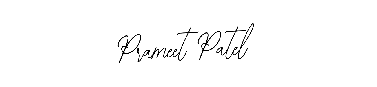 How to make Prameet Patel name signature. Use Bearetta-2O07w style for creating short signs online. This is the latest handwritten sign. Prameet Patel signature style 12 images and pictures png