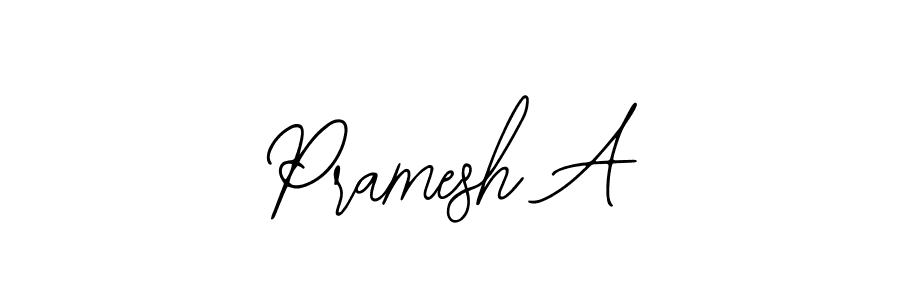 Bearetta-2O07w is a professional signature style that is perfect for those who want to add a touch of class to their signature. It is also a great choice for those who want to make their signature more unique. Get Pramesh A name to fancy signature for free. Pramesh A signature style 12 images and pictures png