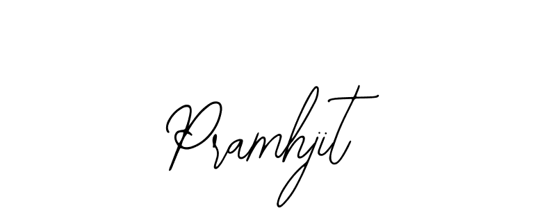 Use a signature maker to create a handwritten signature online. With this signature software, you can design (Bearetta-2O07w) your own signature for name Pramhjit. Pramhjit signature style 12 images and pictures png