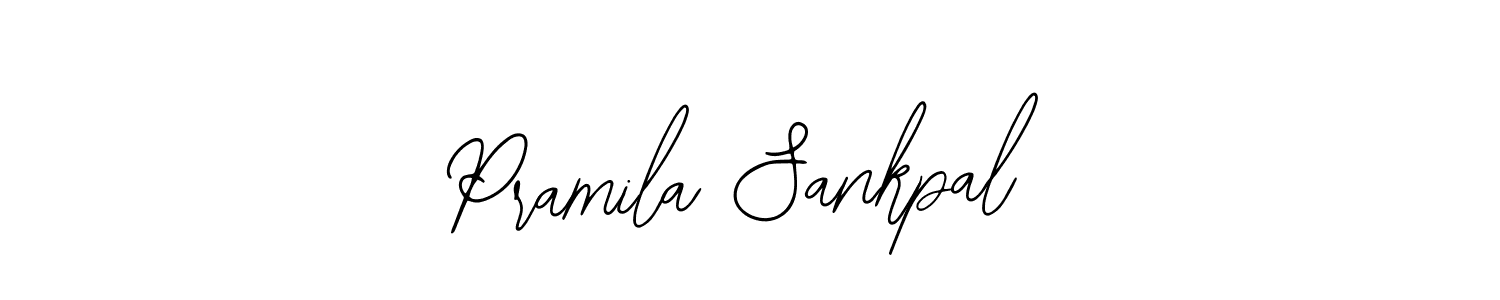 You should practise on your own different ways (Bearetta-2O07w) to write your name (Pramila Sankpal) in signature. don't let someone else do it for you. Pramila Sankpal signature style 12 images and pictures png