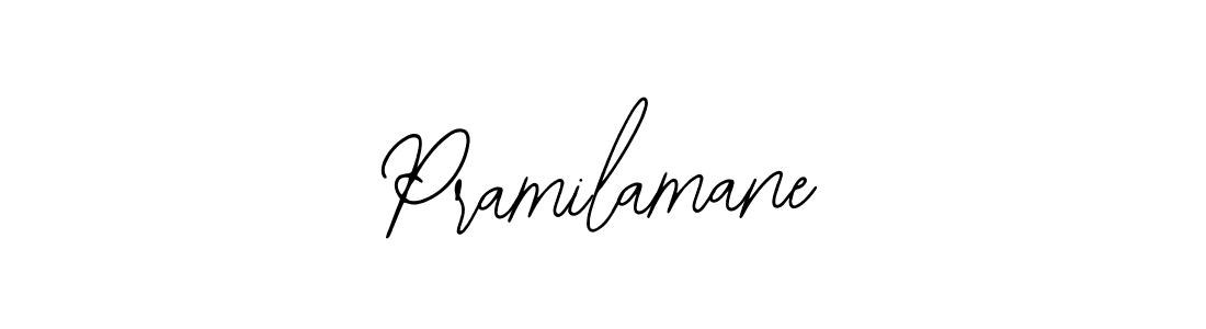 Bearetta-2O07w is a professional signature style that is perfect for those who want to add a touch of class to their signature. It is also a great choice for those who want to make their signature more unique. Get Pramilamane name to fancy signature for free. Pramilamane signature style 12 images and pictures png