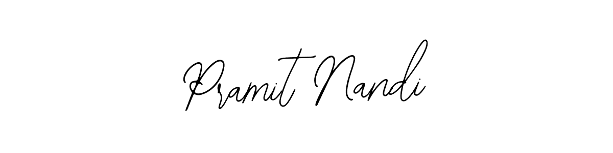 The best way (Bearetta-2O07w) to make a short signature is to pick only two or three words in your name. The name Pramit Nandi include a total of six letters. For converting this name. Pramit Nandi signature style 12 images and pictures png