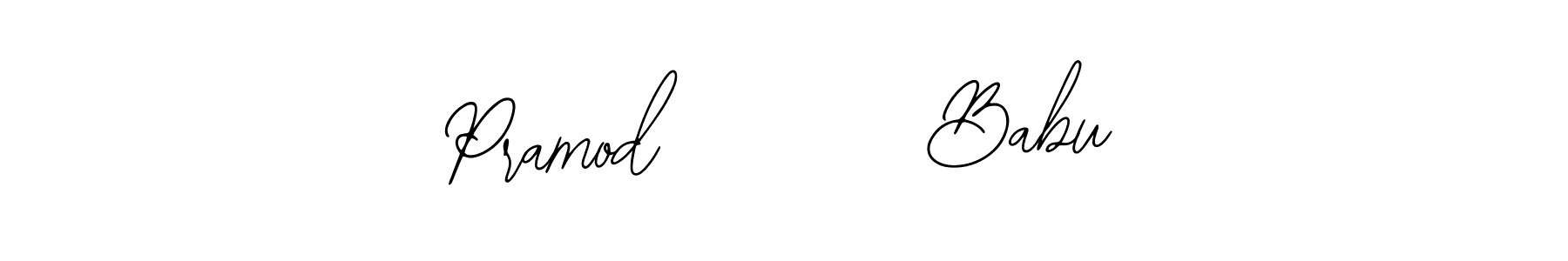 How to make Pramod        Babu name signature. Use Bearetta-2O07w style for creating short signs online. This is the latest handwritten sign. Pramod        Babu signature style 12 images and pictures png