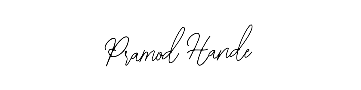 Use a signature maker to create a handwritten signature online. With this signature software, you can design (Bearetta-2O07w) your own signature for name Pramod Hande. Pramod Hande signature style 12 images and pictures png