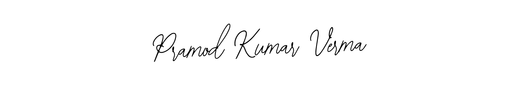 How to make Pramod Kumar Verma name signature. Use Bearetta-2O07w style for creating short signs online. This is the latest handwritten sign. Pramod Kumar Verma signature style 12 images and pictures png