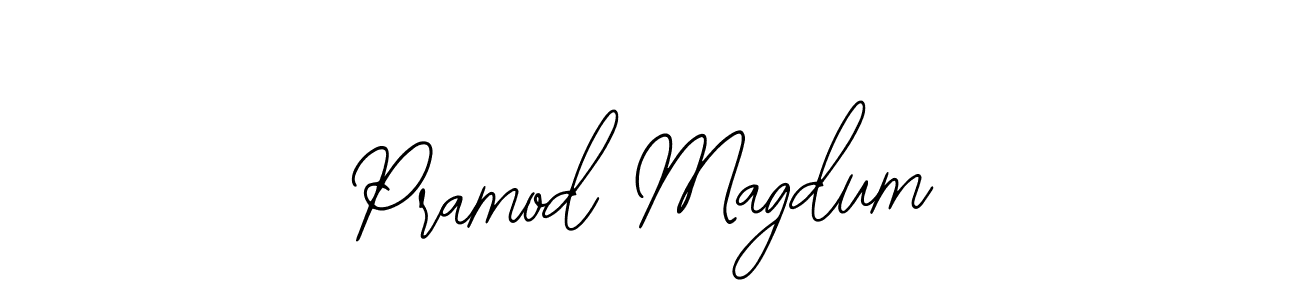 Use a signature maker to create a handwritten signature online. With this signature software, you can design (Bearetta-2O07w) your own signature for name Pramod Magdum. Pramod Magdum signature style 12 images and pictures png