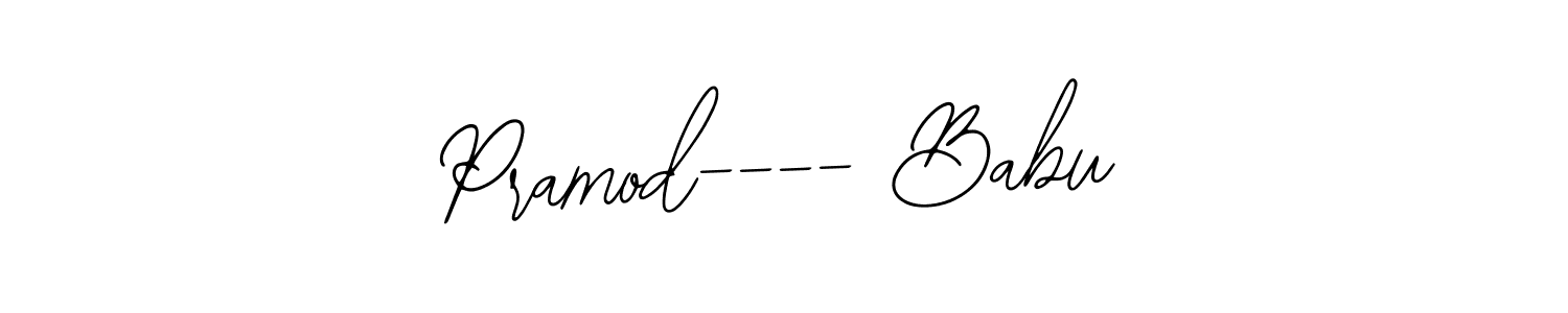 Also we have Pramod---- Babu name is the best signature style. Create professional handwritten signature collection using Bearetta-2O07w autograph style. Pramod---- Babu signature style 12 images and pictures png