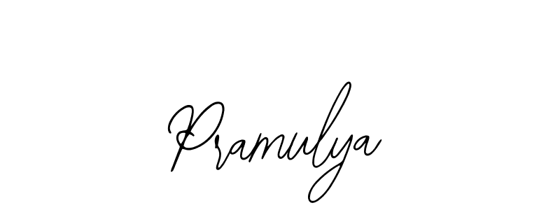 You should practise on your own different ways (Bearetta-2O07w) to write your name (Pramulya) in signature. don't let someone else do it for you. Pramulya signature style 12 images and pictures png