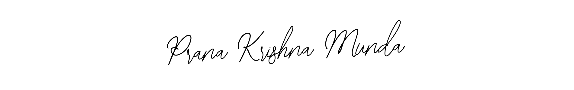 The best way (Bearetta-2O07w) to make a short signature is to pick only two or three words in your name. The name Prana Krishna Munda include a total of six letters. For converting this name. Prana Krishna Munda signature style 12 images and pictures png