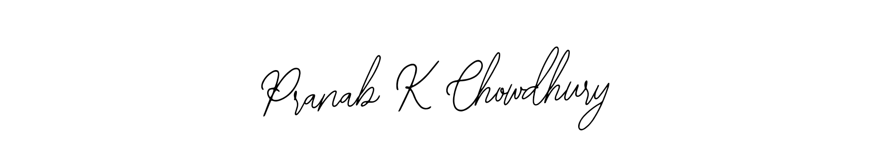 How to make Pranab K Chowdhury name signature. Use Bearetta-2O07w style for creating short signs online. This is the latest handwritten sign. Pranab K Chowdhury signature style 12 images and pictures png