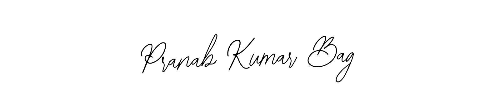 How to make Pranab Kumar Bag name signature. Use Bearetta-2O07w style for creating short signs online. This is the latest handwritten sign. Pranab Kumar Bag signature style 12 images and pictures png