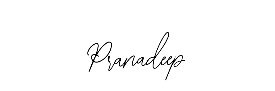 Use a signature maker to create a handwritten signature online. With this signature software, you can design (Bearetta-2O07w) your own signature for name Pranadeep. Pranadeep signature style 12 images and pictures png