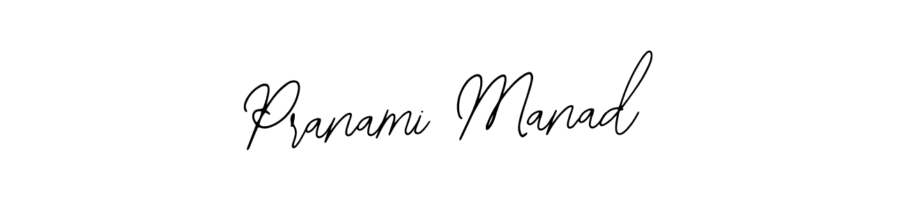 Similarly Bearetta-2O07w is the best handwritten signature design. Signature creator online .You can use it as an online autograph creator for name Pranami Manad. Pranami Manad signature style 12 images and pictures png