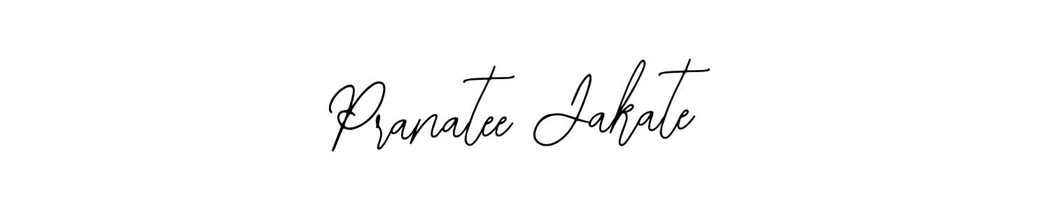 Use a signature maker to create a handwritten signature online. With this signature software, you can design (Bearetta-2O07w) your own signature for name Pranatee Jakate. Pranatee Jakate signature style 12 images and pictures png