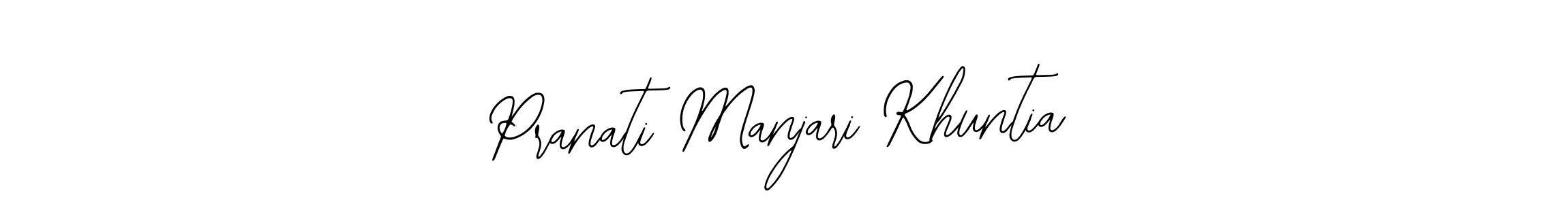 You should practise on your own different ways (Bearetta-2O07w) to write your name (Pranati Manjari Khuntia) in signature. don't let someone else do it for you. Pranati Manjari Khuntia signature style 12 images and pictures png