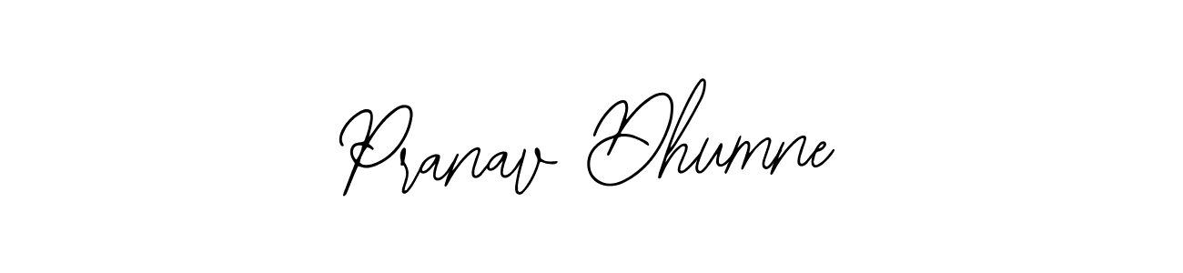 How to make Pranav Dhumne name signature. Use Bearetta-2O07w style for creating short signs online. This is the latest handwritten sign. Pranav Dhumne signature style 12 images and pictures png