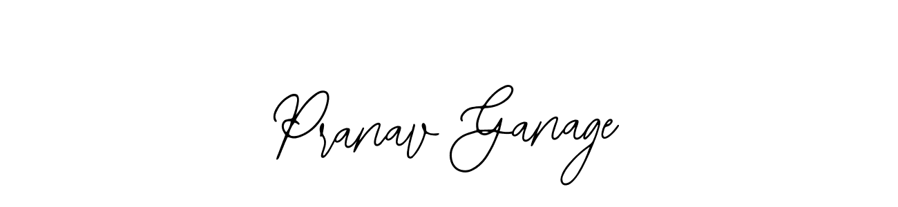 How to make Pranav Ganage name signature. Use Bearetta-2O07w style for creating short signs online. This is the latest handwritten sign. Pranav Ganage signature style 12 images and pictures png