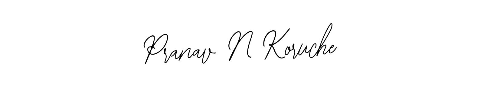 if you are searching for the best signature style for your name Pranav N Koruche. so please give up your signature search. here we have designed multiple signature styles  using Bearetta-2O07w. Pranav N Koruche signature style 12 images and pictures png