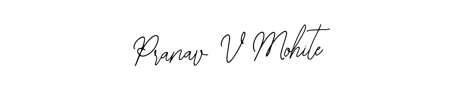 Create a beautiful signature design for name Pranav V Mohite. With this signature (Bearetta-2O07w) fonts, you can make a handwritten signature for free. Pranav V Mohite signature style 12 images and pictures png