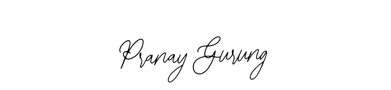 How to make Pranay Gurung name signature. Use Bearetta-2O07w style for creating short signs online. This is the latest handwritten sign. Pranay Gurung signature style 12 images and pictures png