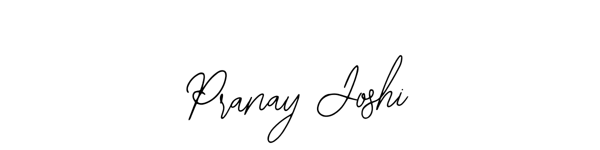 How to make Pranay Joshi name signature. Use Bearetta-2O07w style for creating short signs online. This is the latest handwritten sign. Pranay Joshi signature style 12 images and pictures png
