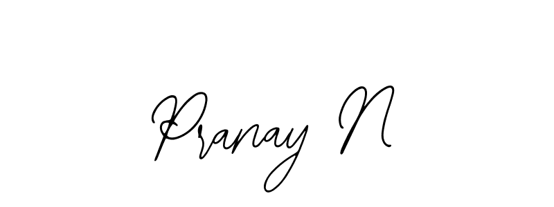 if you are searching for the best signature style for your name Pranay N. so please give up your signature search. here we have designed multiple signature styles  using Bearetta-2O07w. Pranay N signature style 12 images and pictures png